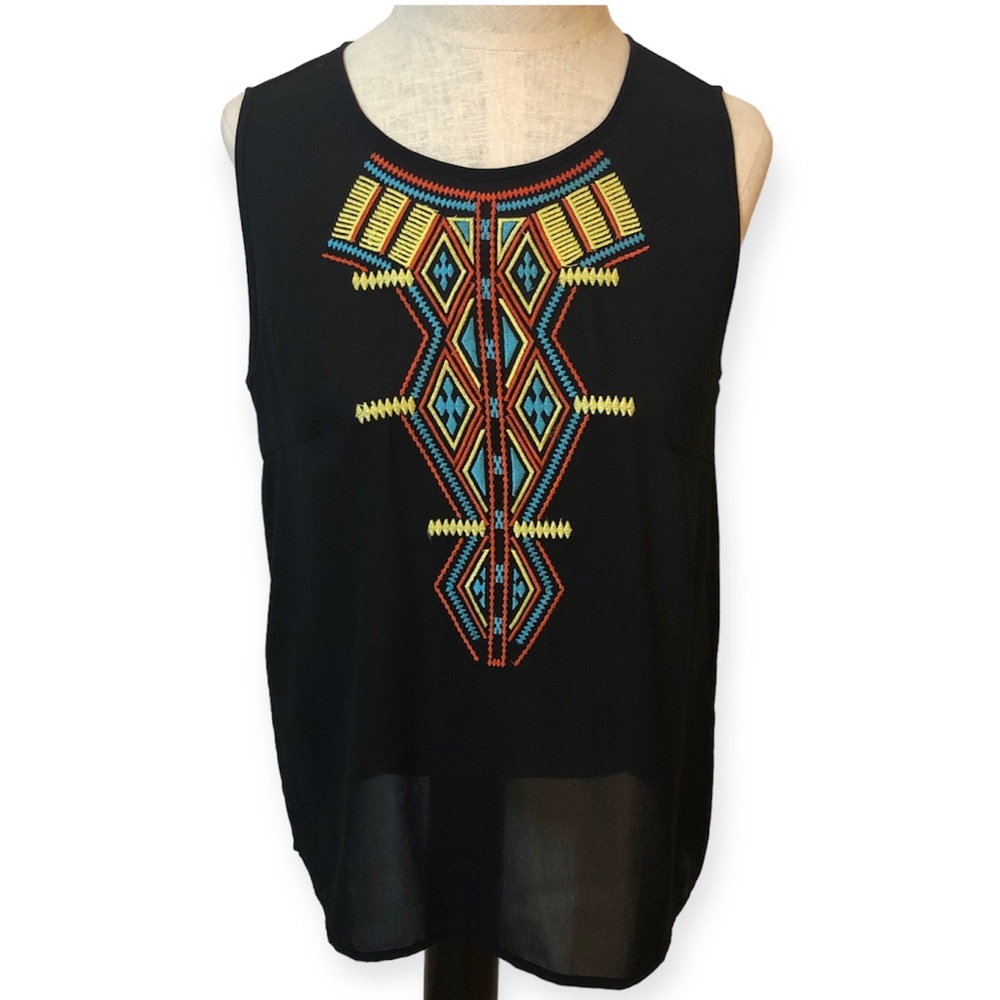 Gianni Bini Aztec Embroidered Camisole